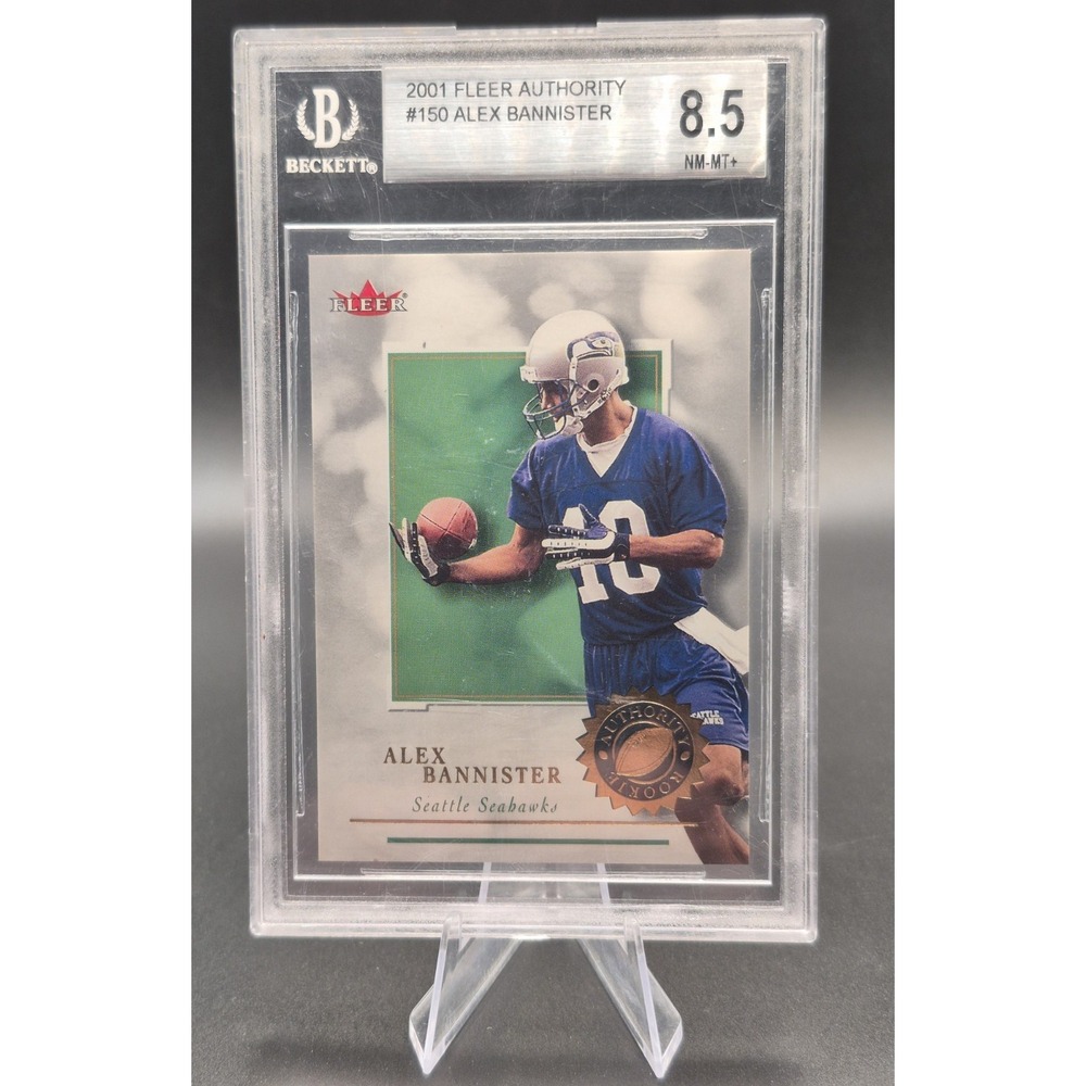 2001 Fleer Authority Alex Bannister #150 Rookie /1350 Beckett 8.5 Seahawks